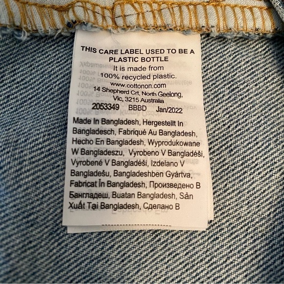 COTTON:ON Womens Curve A-Line High Rise Denim Short Lagoon Blue Size 18 NWT - Picture 8 of 10